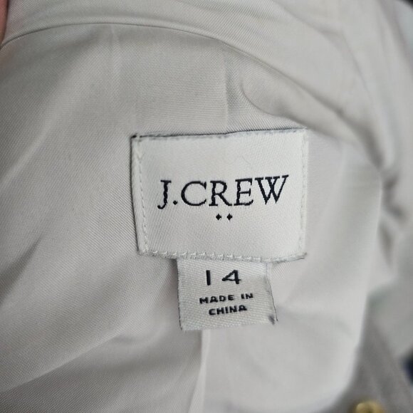 J. Crew Gray Wool Vail Fur Hooded Parka Coat Long Jacket Women Size 14 - Picture 9 of 11